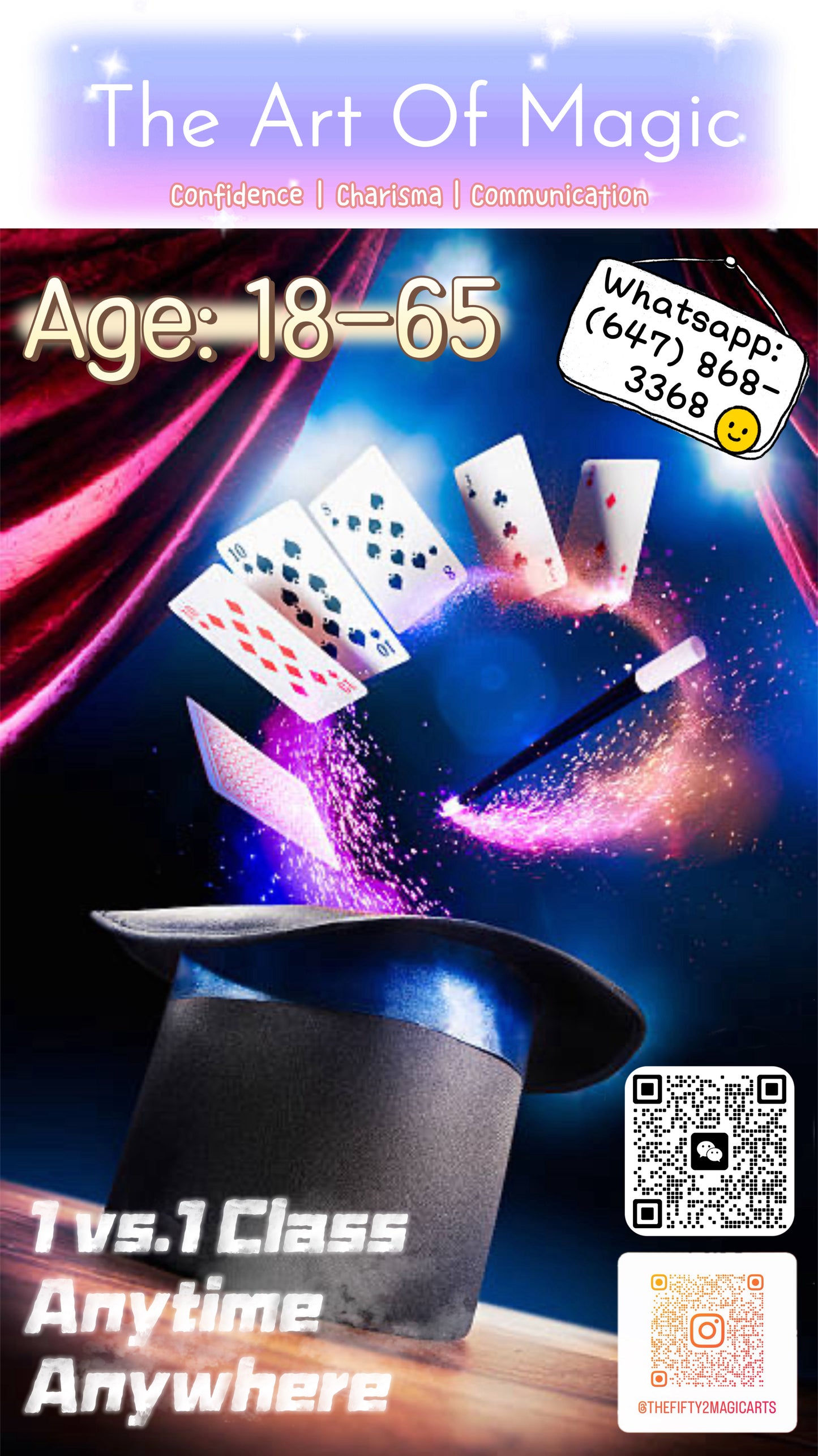 Magic Class: "The Art of Magic" Adult Close-Up Magic Class (Age: 18-65)